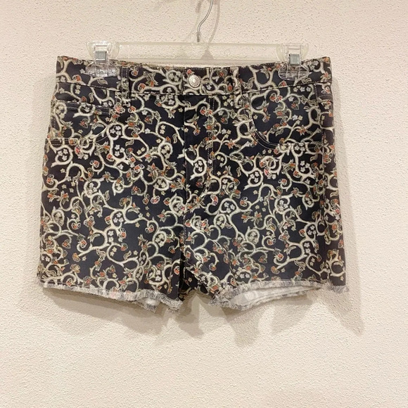 Isabel Etoile Marant Printed Denim Shorts Size 2 EUC - Picture 1 of 3